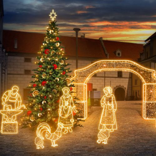 Český Krumlov - světelný park